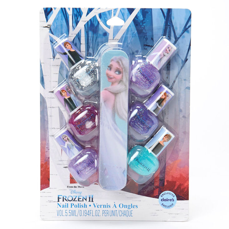 Vernis &agrave; ongles et lime &agrave; ongles La Reine des Neiges&nbsp;2 Disney - Lot de 7,