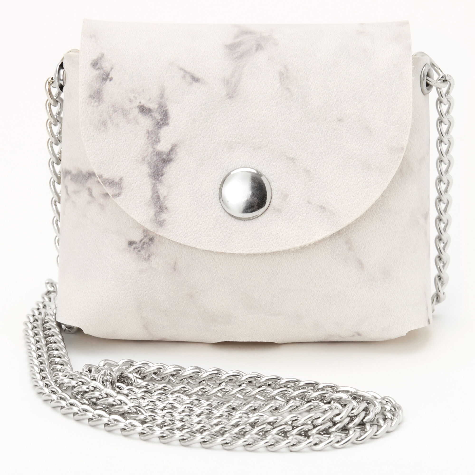 White Marble Mini Purse Earbud Case Cover - Compatible With Apple AirPods®,