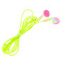Neon Tie Dye Earbuds with Mic - Yellow,