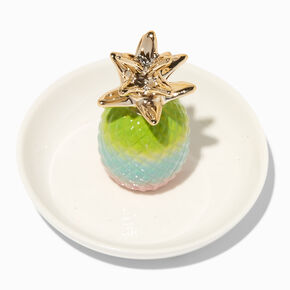 Rainbow Pineapple Ceramic Jewellery Holder,