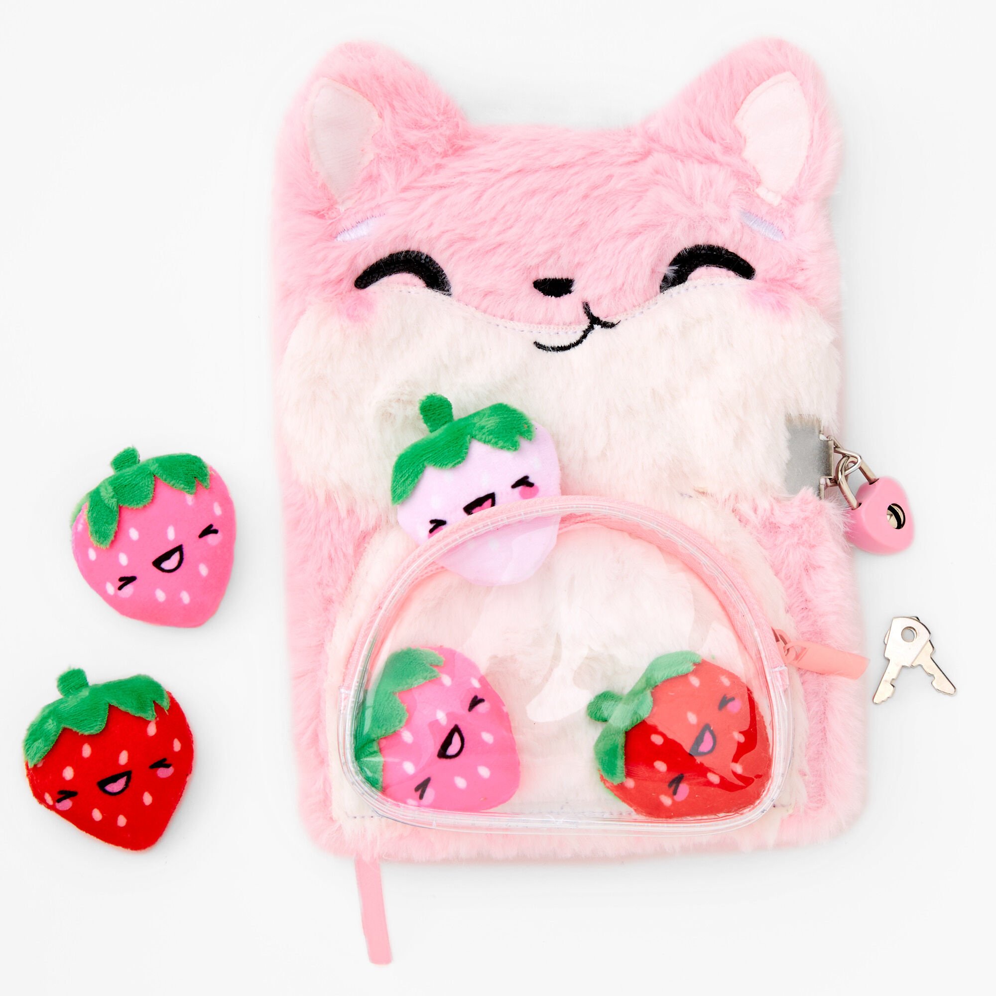 Hamster Candy Furry Lock Diary - Pink,