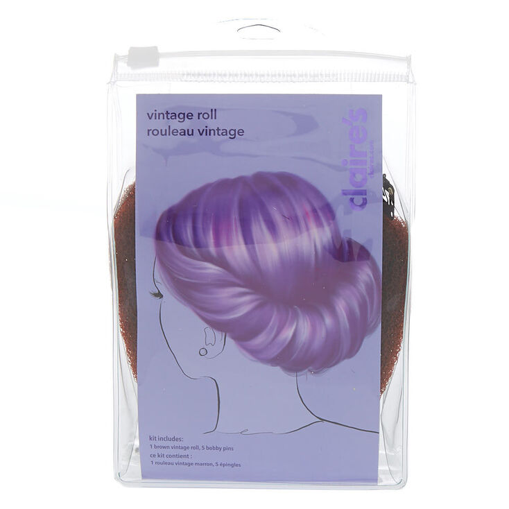 Claire's Kit d’accessoires pour chignon rouleau vintage - Marron