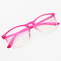 Retro Ombre Clear Lens Frames - Neon Pink,