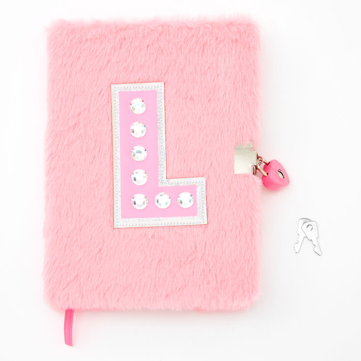 Giant Initial Furry Lock Diary - L,