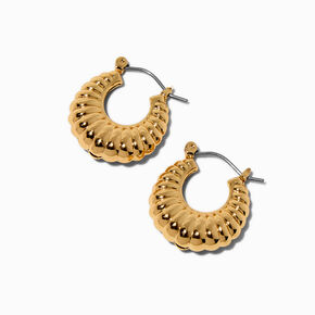 Gold-tone Crescent Hoop Earrings,
