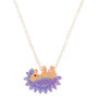 Hedgehog Pendant Necklace - Purple,