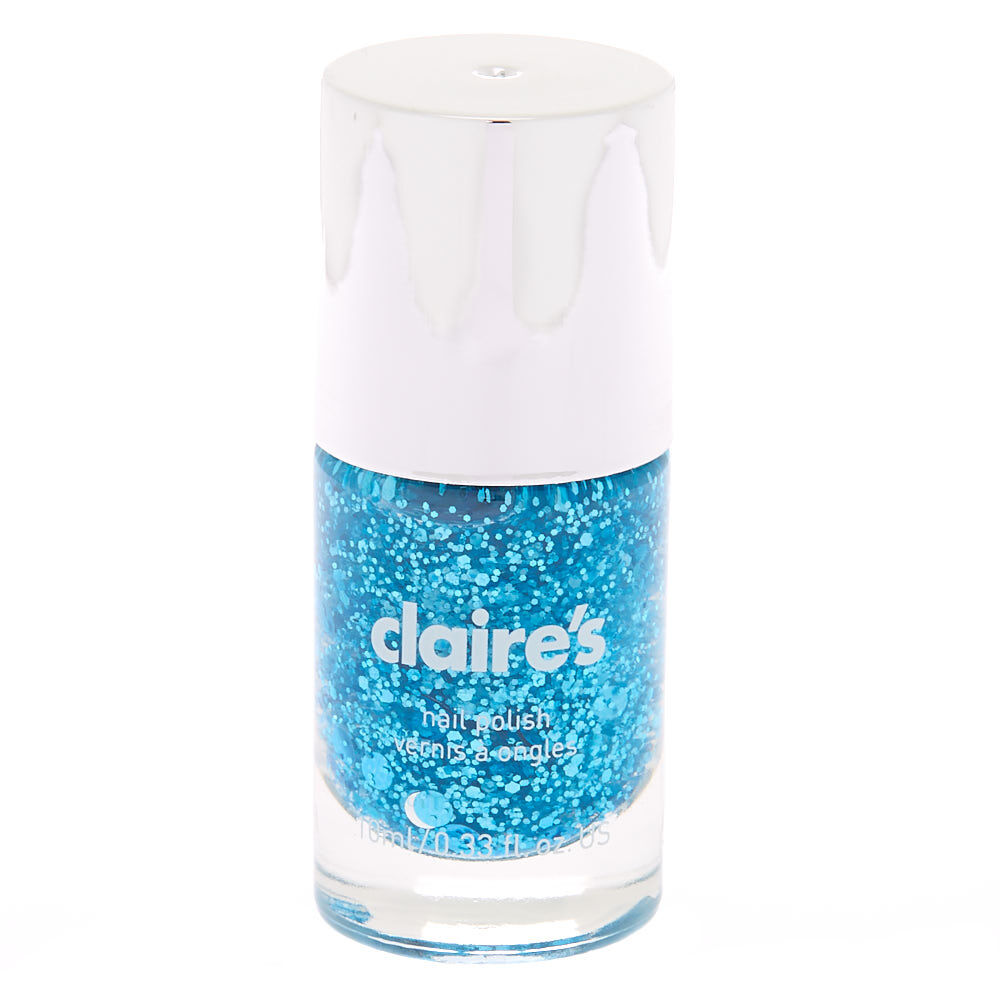 Glitter Nail Polish - Blue Confetti,