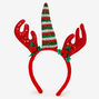 Christmas Reindeer Unicorn Antlers Headband - Red,