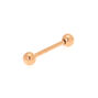 Rose Gold Titanium 14G Barbell Tongue Ring,