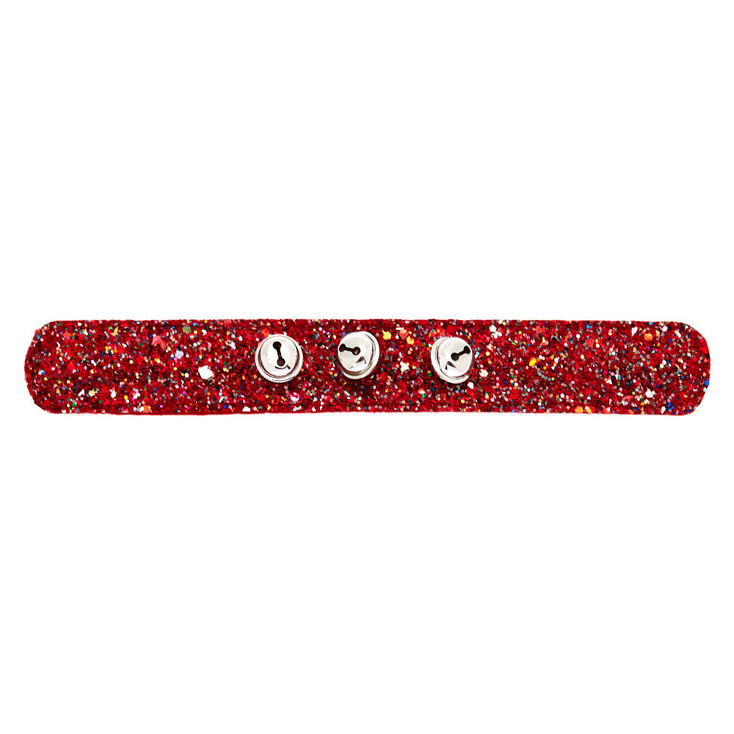 Glitter &amp; Bells Slap Bracelet - Red,
