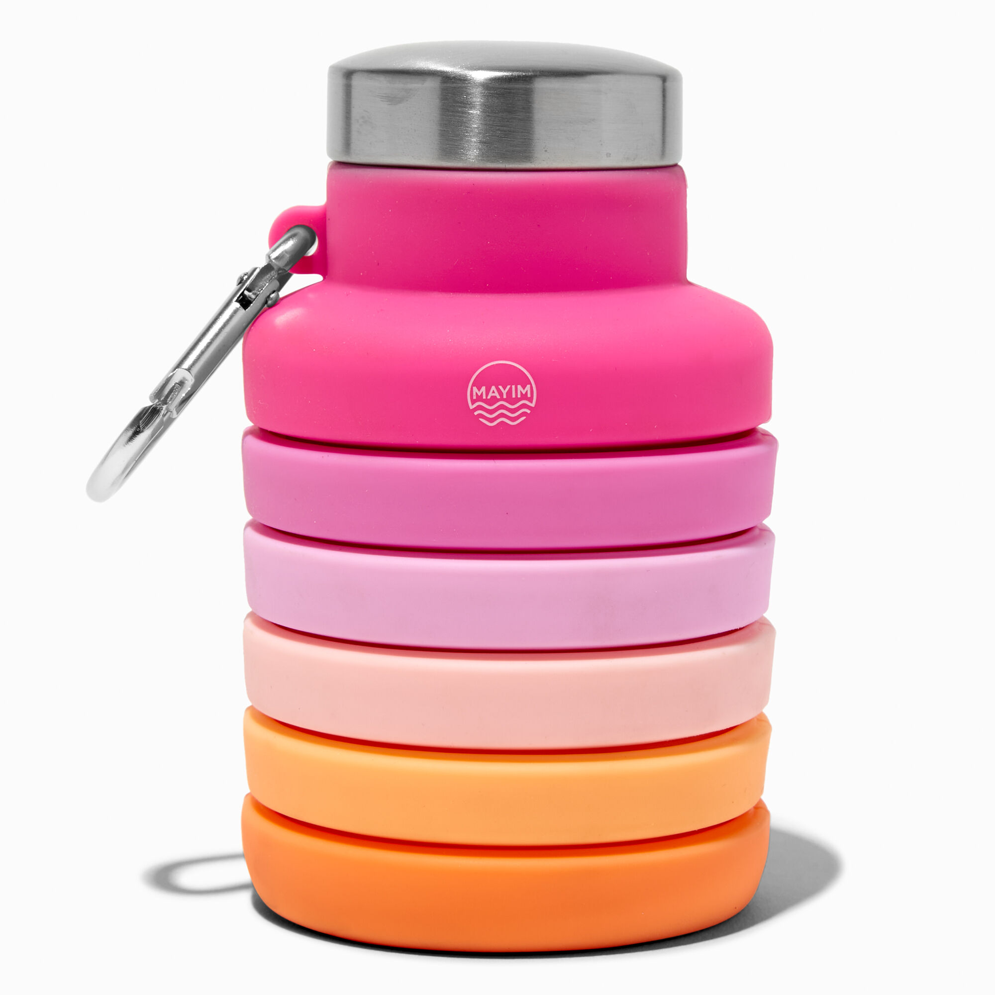 View Claires Collapsible Ombre Water Bottle Pink information