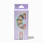 Rainbow French Tip Stars Stiletto Vegan Faux Nail Set - 24 Pack,