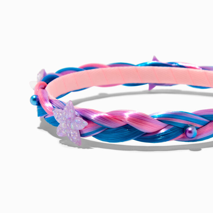 Claire&#39;s Club Beach Mermaid Starfish Faux Hair Headband,