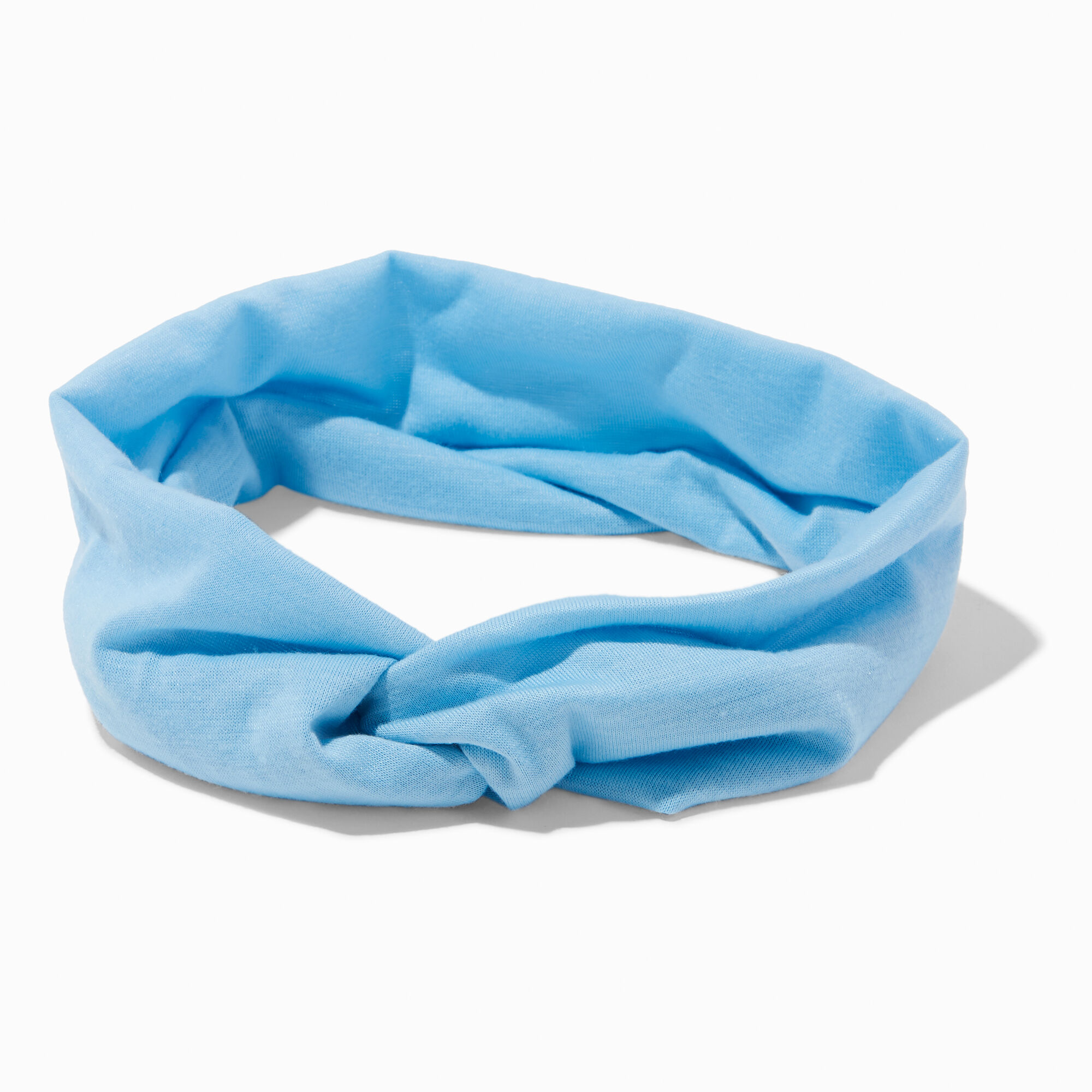 View Claires Wide Jersey Twisted Headwrap Blue information