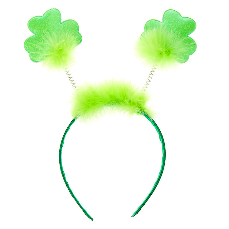 Neon Shamrock Deely Bopper Headband - Green,