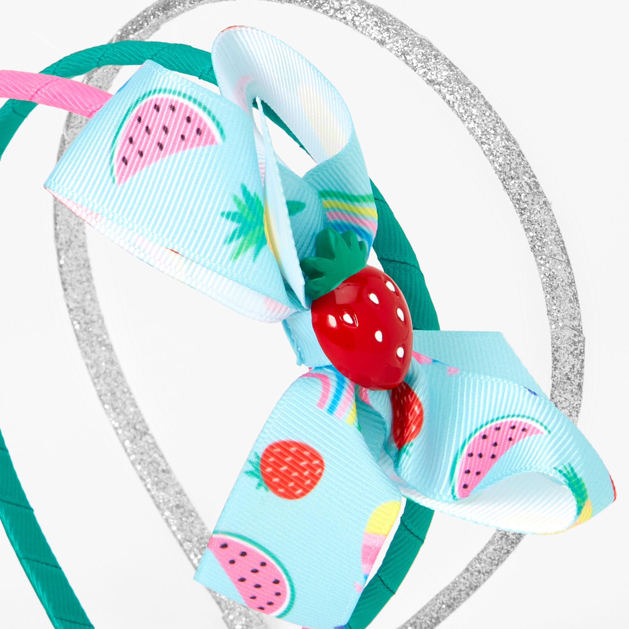 Claire's Club Rainbow Fruit Headbands -3 Pack,