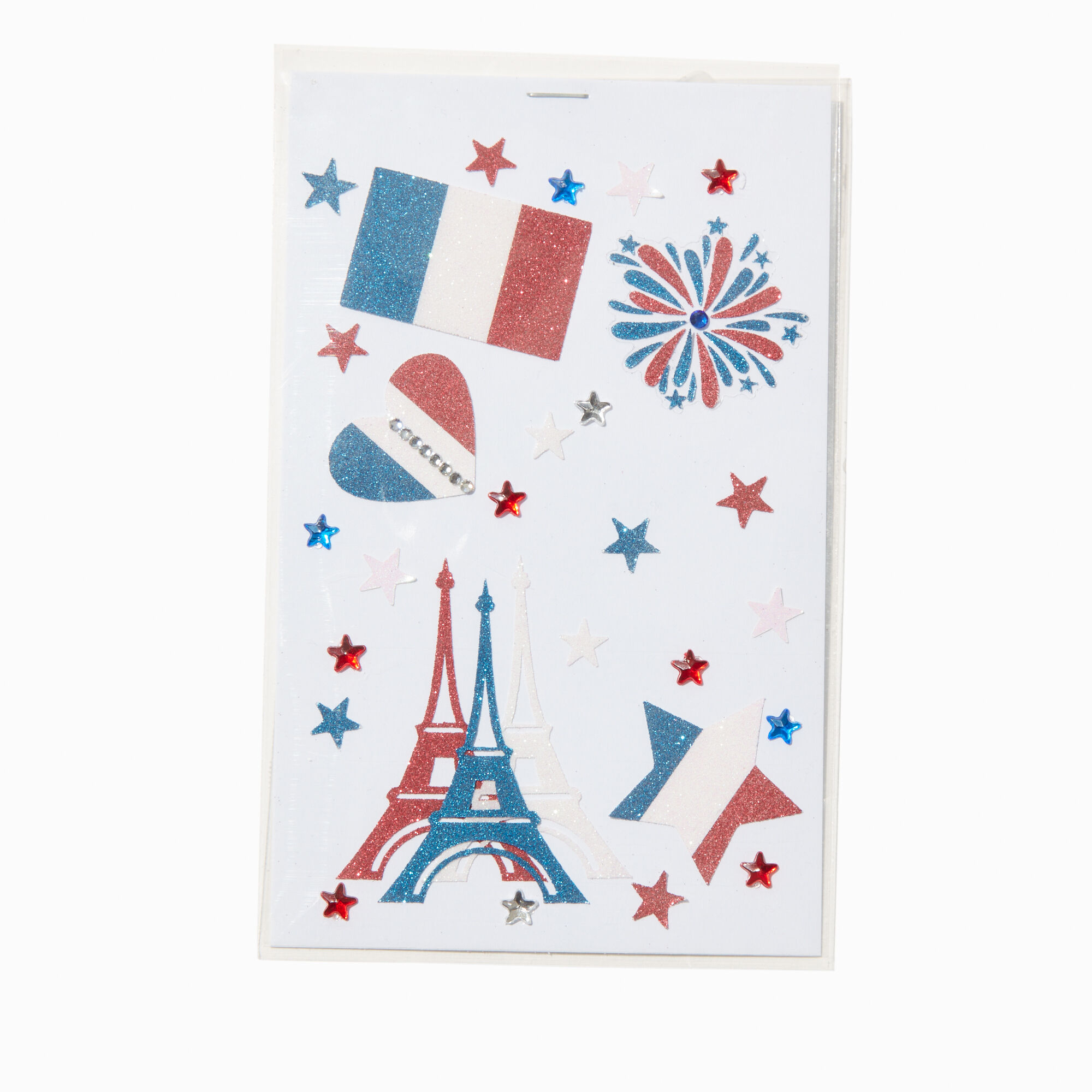 View Claires Bastille Day Glittery Body Stickers information