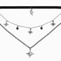 Hematite Starburst &amp; Snake Multi Strand Choker Necklaces - 2 Pack,