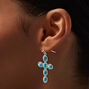 Turquoise Cowgirl Cross Drop Earrings,
