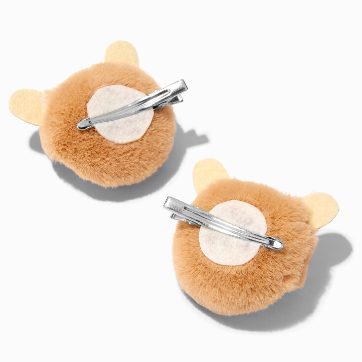 Claire&#39;s Club Pom Pom Chipmunk Hair Clips - 2 Pack,