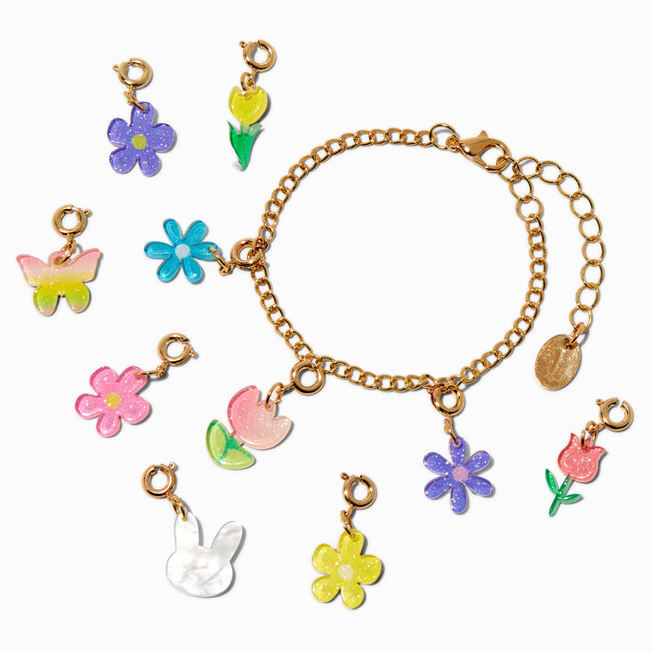 Claire&#39;s Club Make-It-Yourself Flower Charm Bracelet Kit,