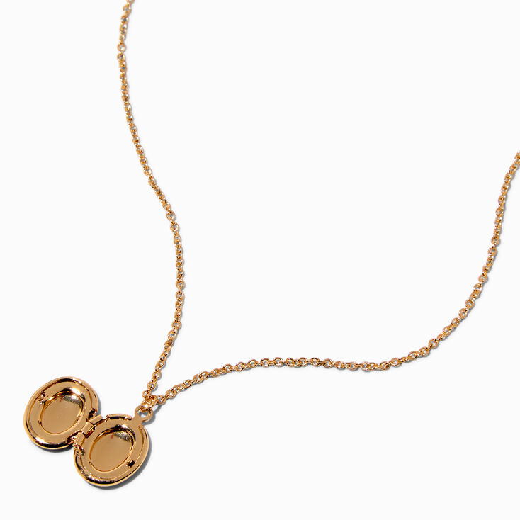 Collier avec mini pendentif cadenas couleur dor&eacute;e,