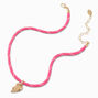 Best Friends Gold-tone Split Heart Pink Rope Pendant Necklaces - 2 Pack,