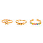 Gold Love Rings - 3 Pack,