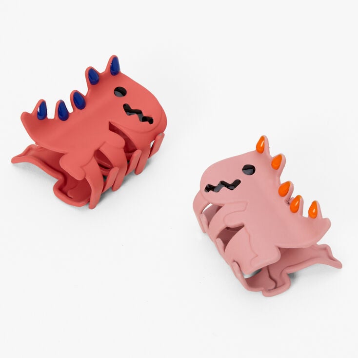 Pink & Orange Dinosaur Hair Claws - 2 Pack | Claire's US