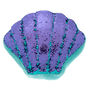 Oreiller coquillage sir&egrave;ne avec sequins r&eacute;versibles turquoise,