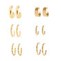 Gold-tone Assorted Hoop Earrings - 6 Pack,