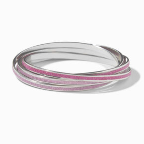 Pink Glitter 5-In-1 Bangle Bracelet,