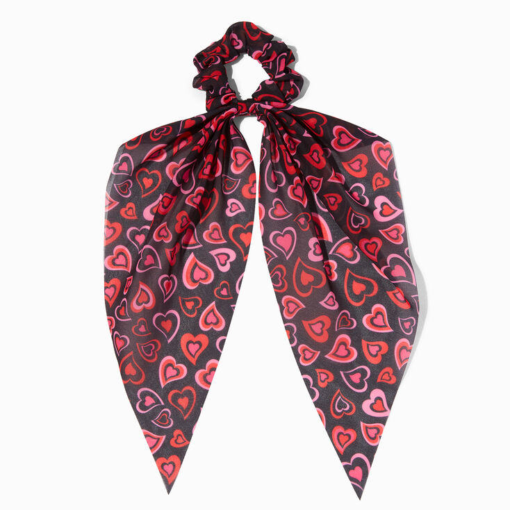 Valentine&#39;s Day Hearts Scrunchie Scarf,