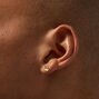 18K Gold Plated Rose Gold Cubic Zirconia Unicorn Stud Earrings,