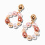 Multicolored Pearl 1&#39;&#39; Gold Drop Earrings,