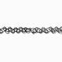 Claire&#39;s Club Rainbow Heart Black Tattoo Choker Necklace,
