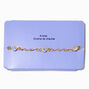 Gold-tone Iridescent Crystal Chain Anklet,