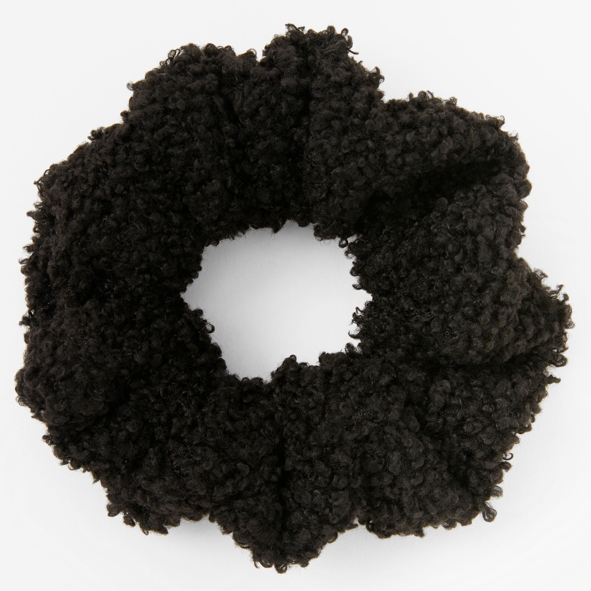 Black Teddy Hair Scrunchie,