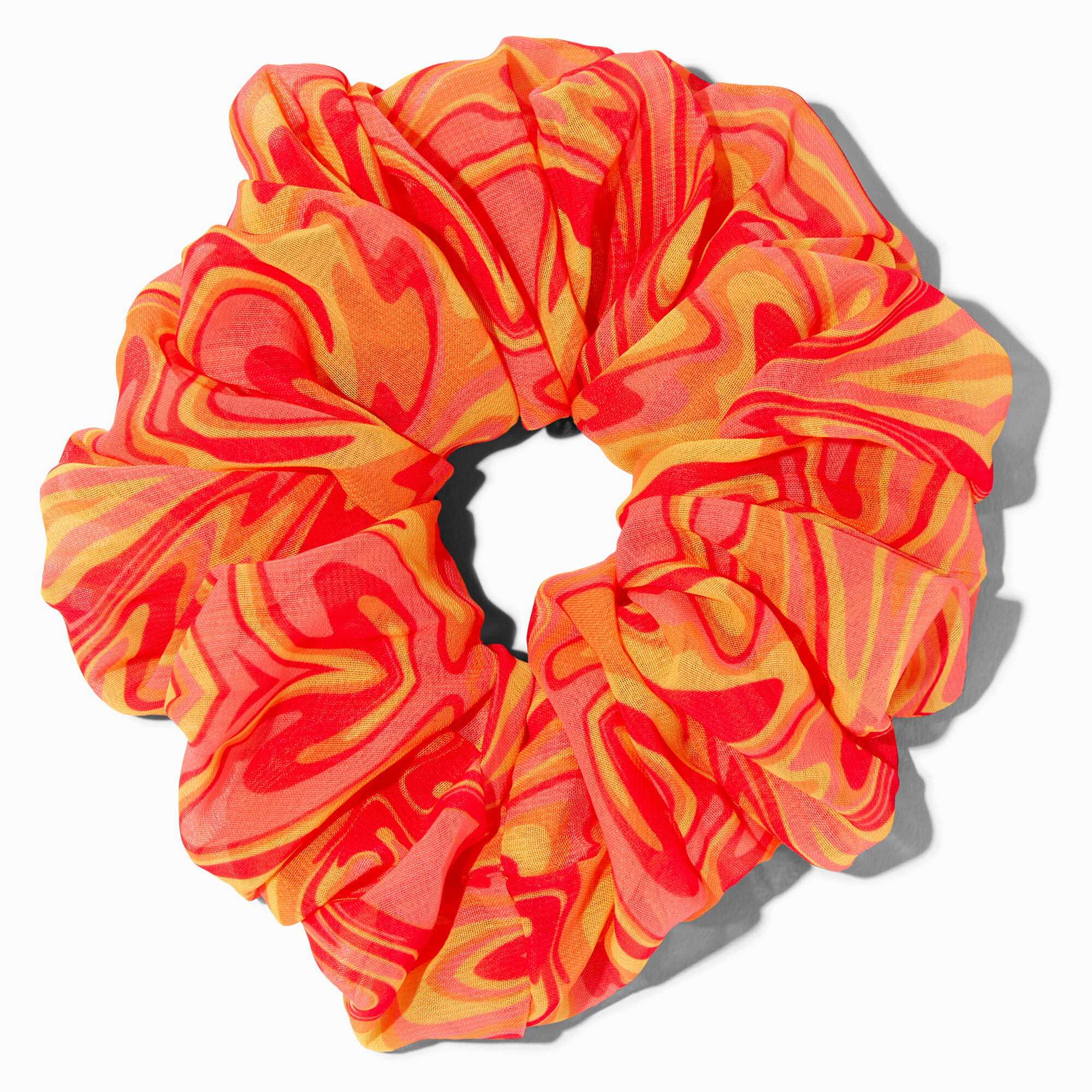 View Claires Giant Swirl Silky Hair Scrunchie Bracelet Orange information