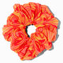 Giant Orange Swirl Silky Hair Scrunchie,
