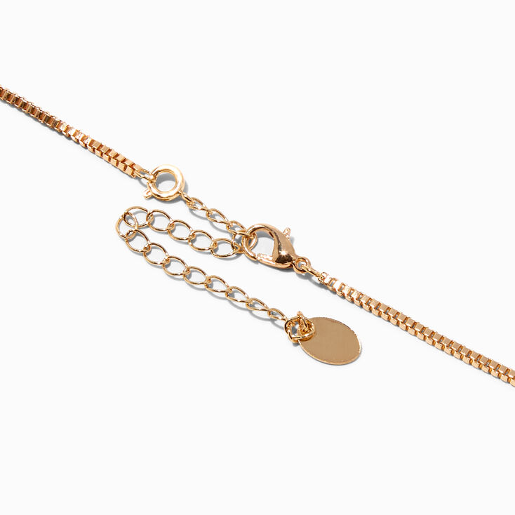 Gold-tone Box Link Chain Necklace,