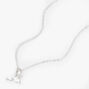 Silver Whale Tail Pendant Necklace,