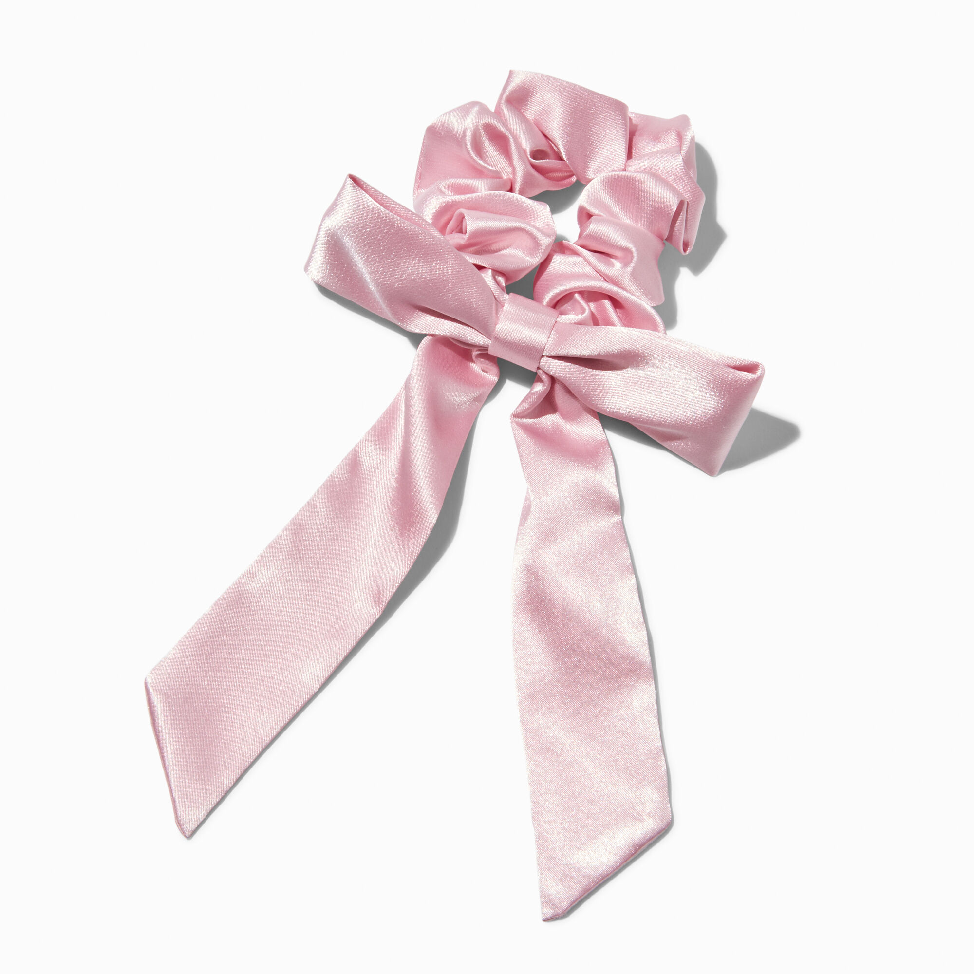 View Claires Club Satin Hair Scrunchie Scarf Pink information