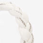 Rhinestone Braided Headband - White,