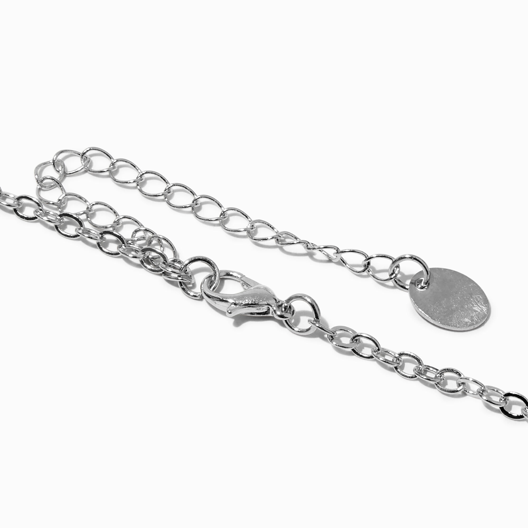 Christmas Gift Bows & Jingle Bells Silver-tone Necklace,