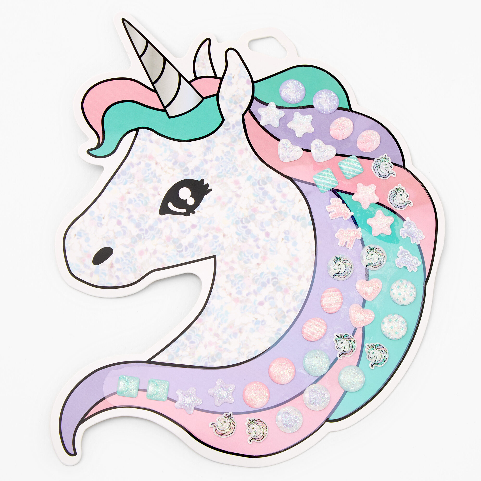 Claire s Club Lilac Unicorn Stick On Earrings 20 Pack Claire s