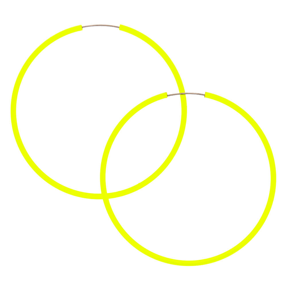 Neon yellow cheap hoop earrings