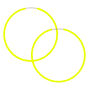 40MM Neon Hoop Earrings -  Yellow,