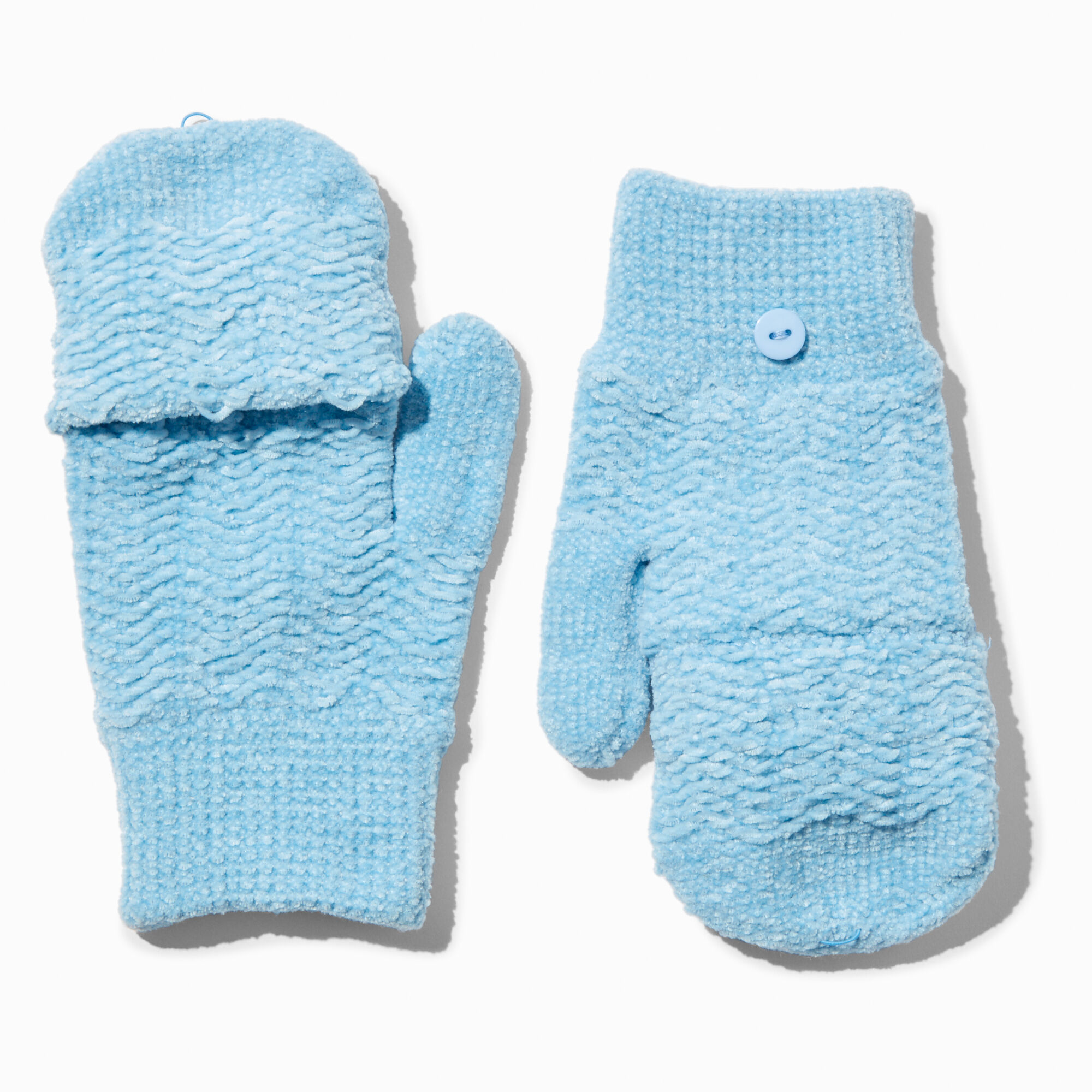 Gants convertibles bleu clair,