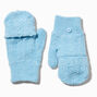 Gants convertibles bleu clair,